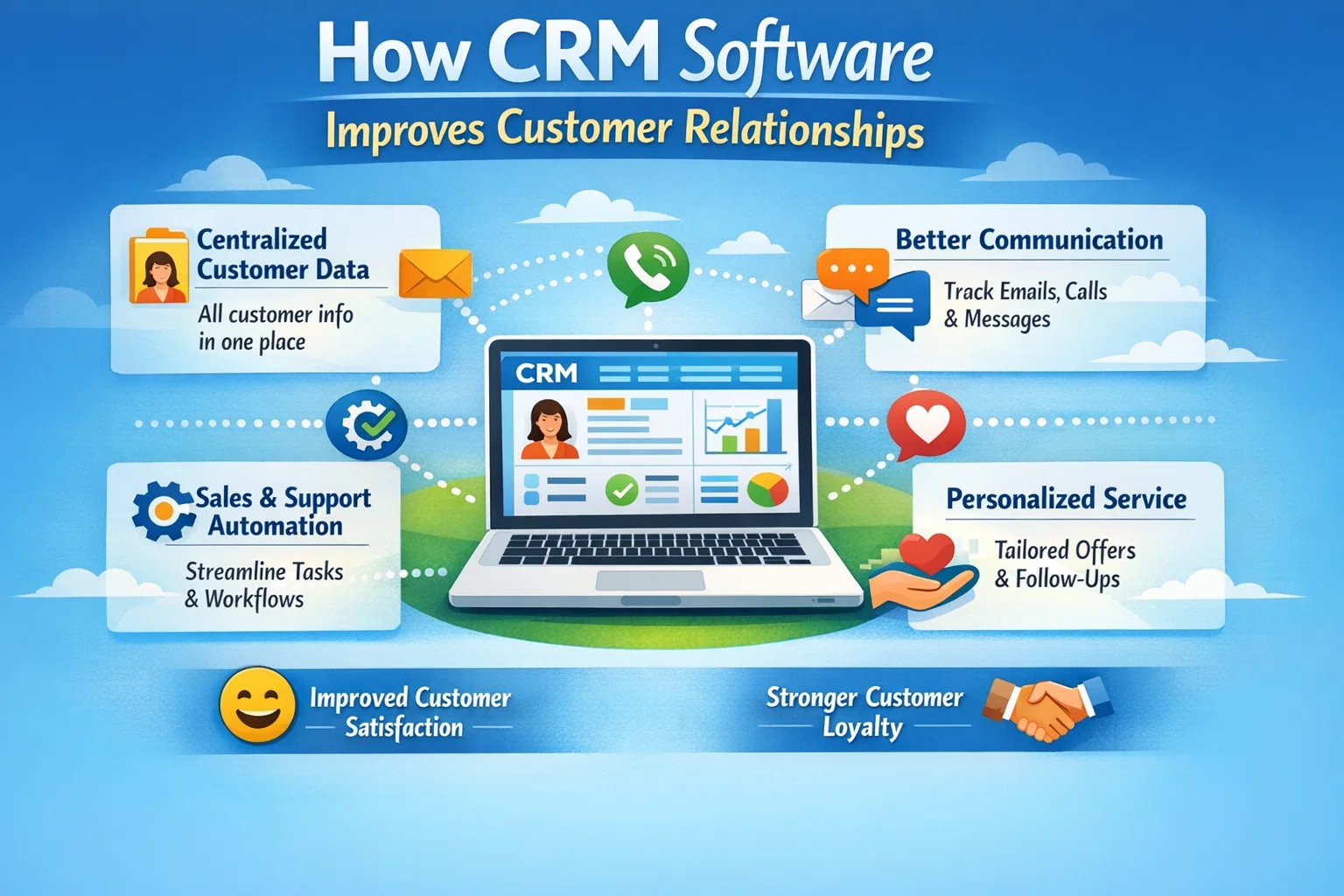 How CRM Software Improves Customer Relationships Hero Image