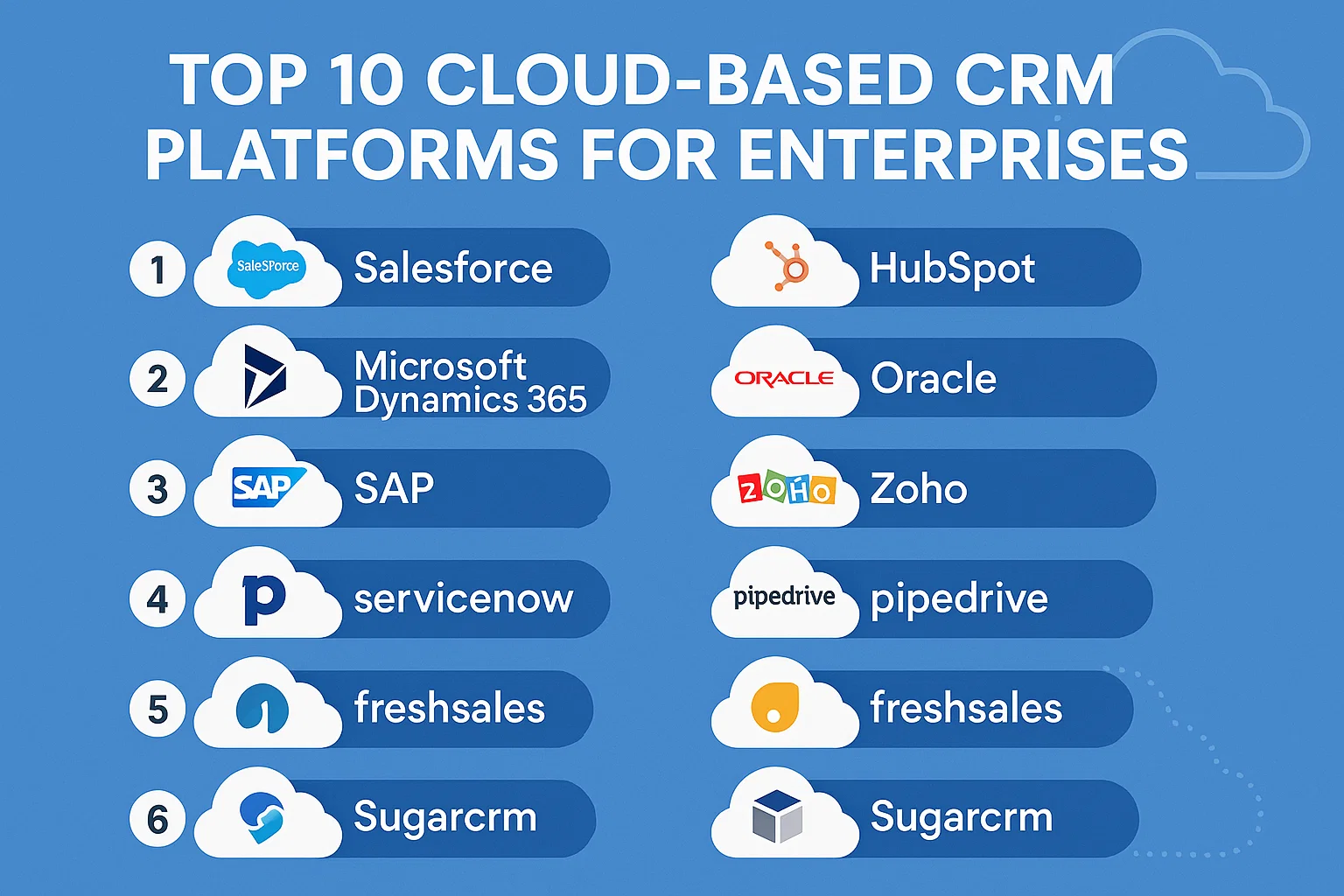 Top 10 Cloud-Based CRM Platforms for Enterprises Hero Image